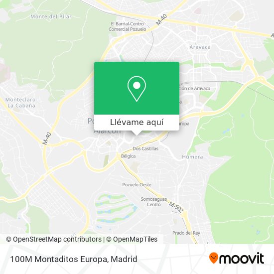 Mapa 100M Montaditos Europa