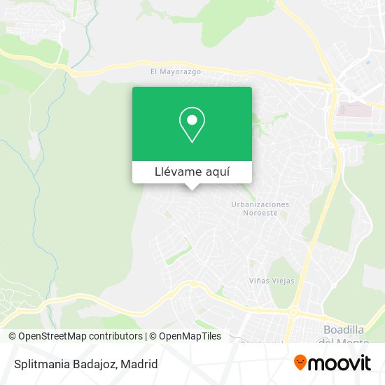 Mapa Splitmania Badajoz