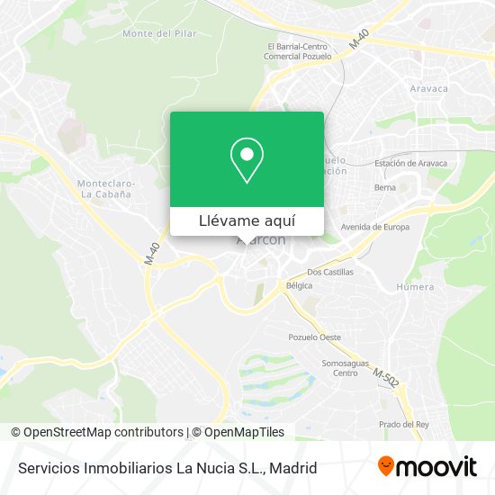 Mapa Servicios Inmobiliarios La Nucia S.L.