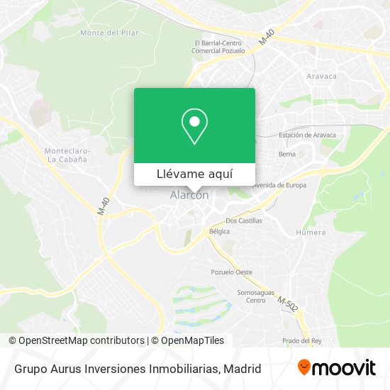 Mapa Grupo Aurus Inversiones Inmobiliarias