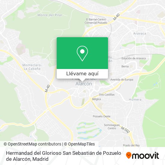 Mapa Hermandad del Glorioso San Sebastián de Pozuelo de Alarcón