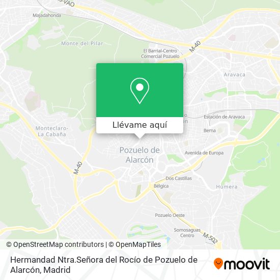 Mapa Hermandad Ntra.Señora del Rocío de Pozuelo de Alarcón