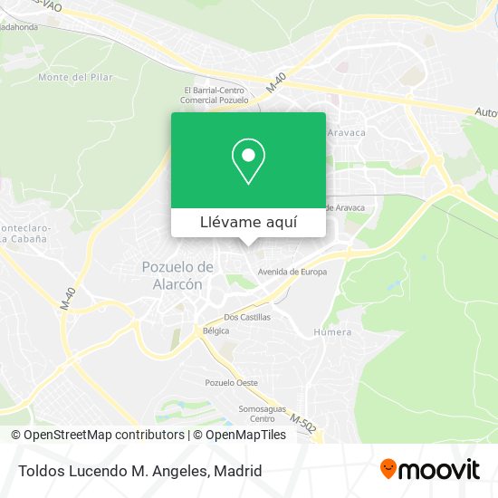 Mapa Toldos Lucendo M. Angeles