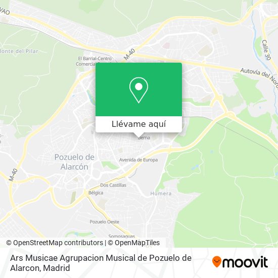 Mapa Ars Musicae Agrupacion Musical de Pozuelo de Alarcon