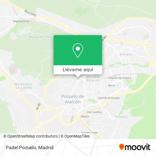 Mapa Padel Pozuelo