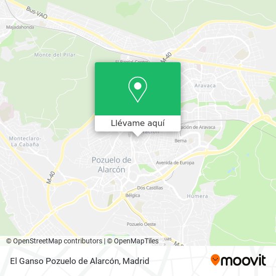 Mapa El Ganso Pozuelo de Alarcón