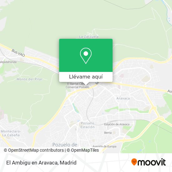 Mapa El Ambigu en Aravaca