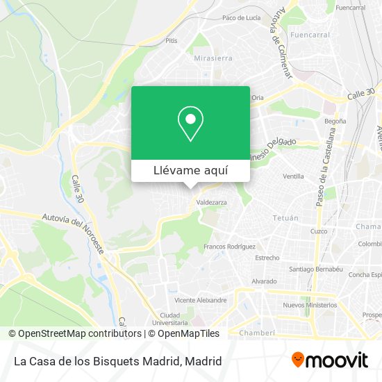 Mapa La Casa de los Bisquets Madrid