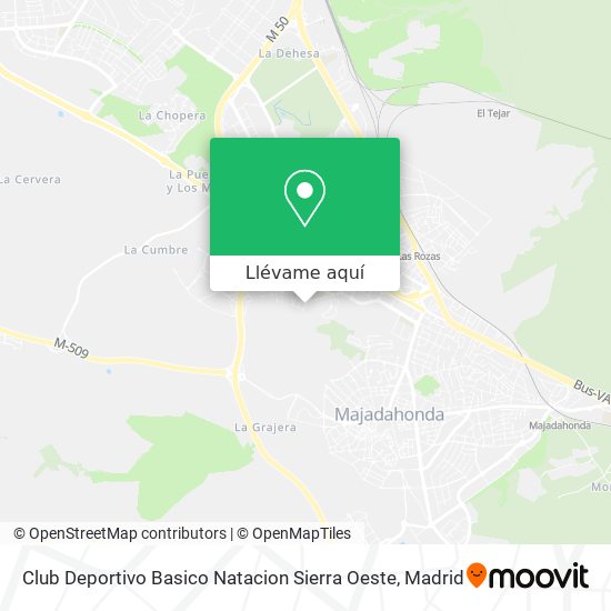 Mapa Club Deportivo Basico Natacion Sierra Oeste