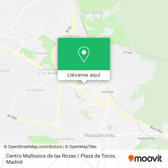 Mapa Centro Multiusos de las Rozas / Plaza de Toros
