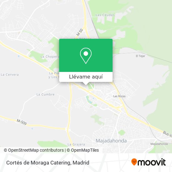 Mapa Cortés de Moraga Catering