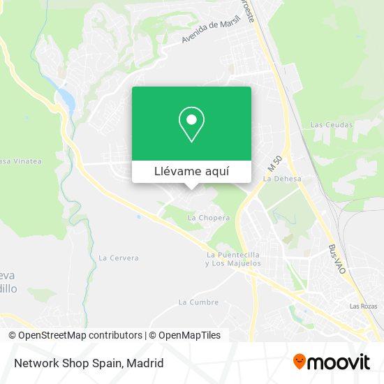 Mapa Network Shop Spain