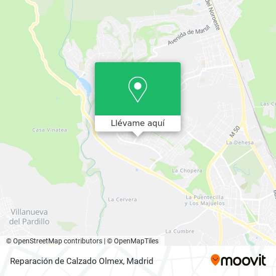 Mapa Reparación de Calzado Olmex