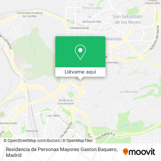 Mapa Residencia de Personas Mayores Gaston Baquero