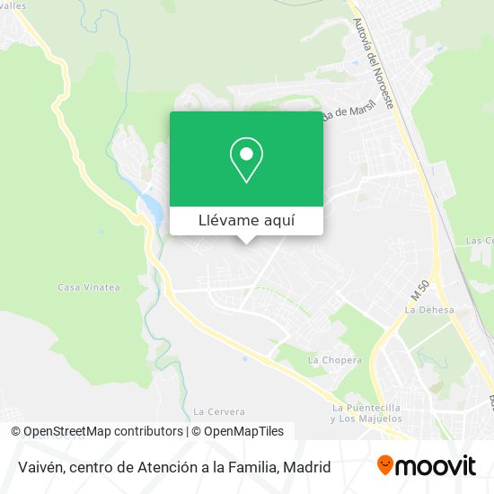 Mapa Vaivén, centro de Atención a la Familia