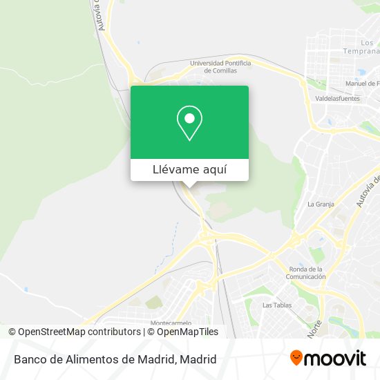 Mapa Banco de Alimentos de Madrid