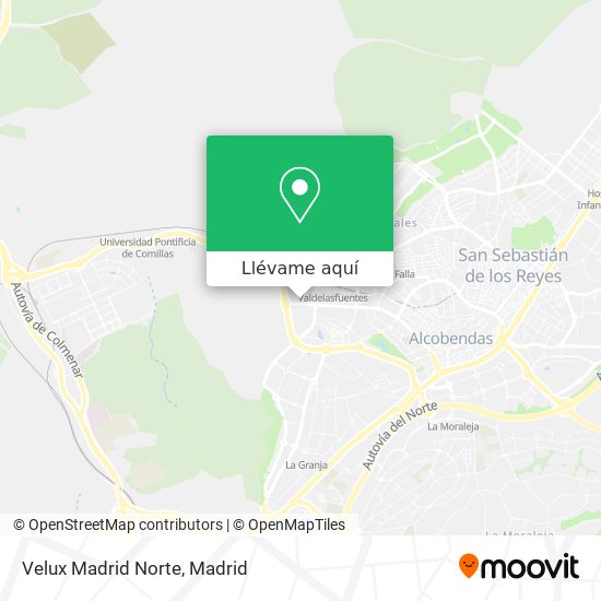 Mapa Velux Madrid Norte