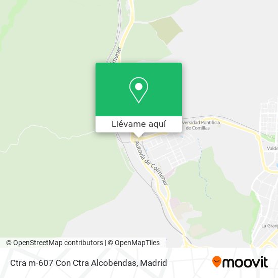 Mapa Ctra m-607 Con Ctra Alcobendas