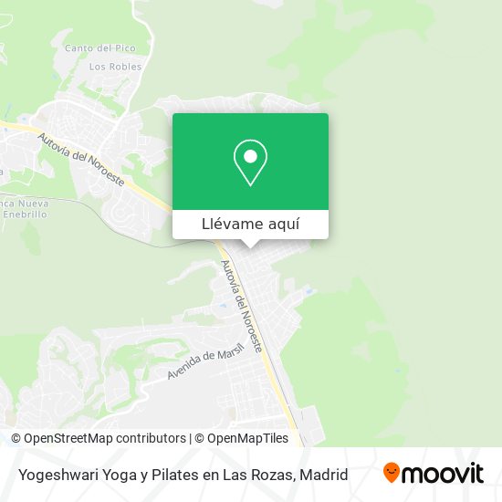 Mapa Yogeshwari Yoga y Pilates en Las Rozas
