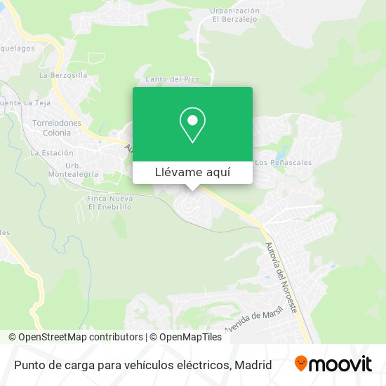 Mapa Punto de carga para vehículos eléctricos