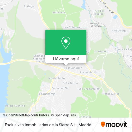 Mapa Exclusivas Inmobiliarias de la Sierra S.L.