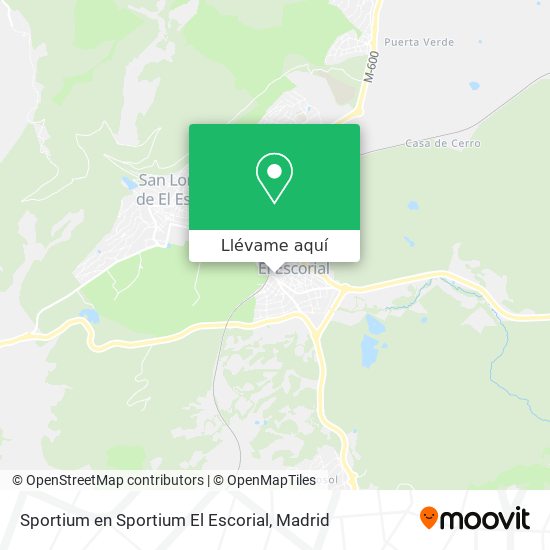 Mapa Sportium en Sportium El Escorial