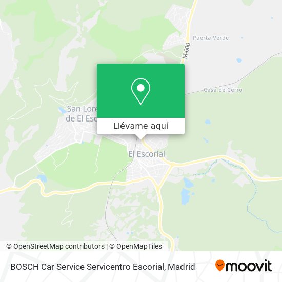 Mapa BOSCH Car Service Servicentro Escorial