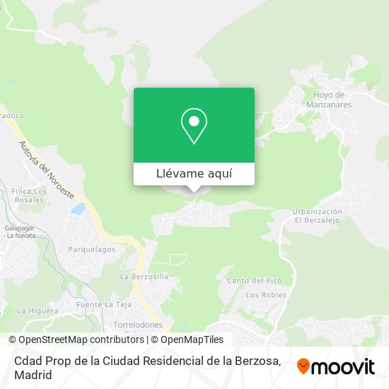 Mapa Cdad Prop de la Ciudad Residencial de la Berzosa