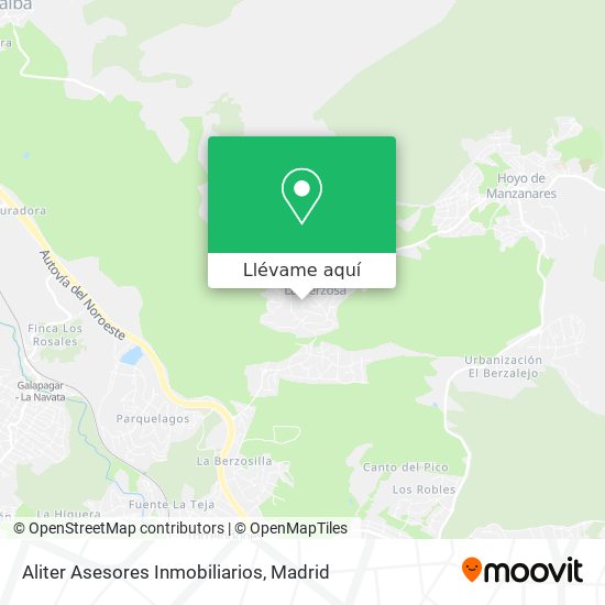 Mapa Aliter Asesores Inmobiliarios