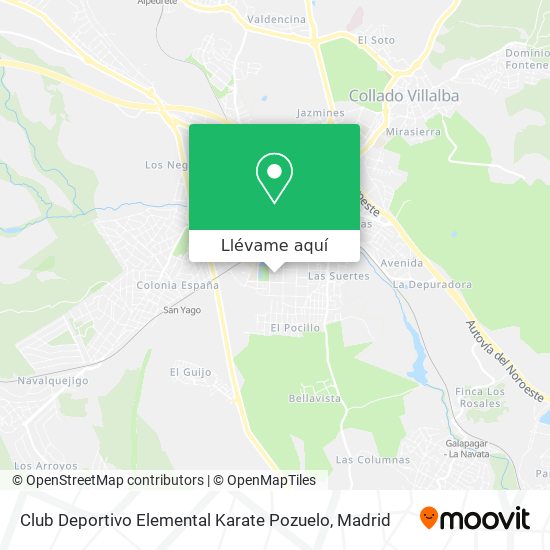 Mapa Club Deportivo Elemental Karate Pozuelo