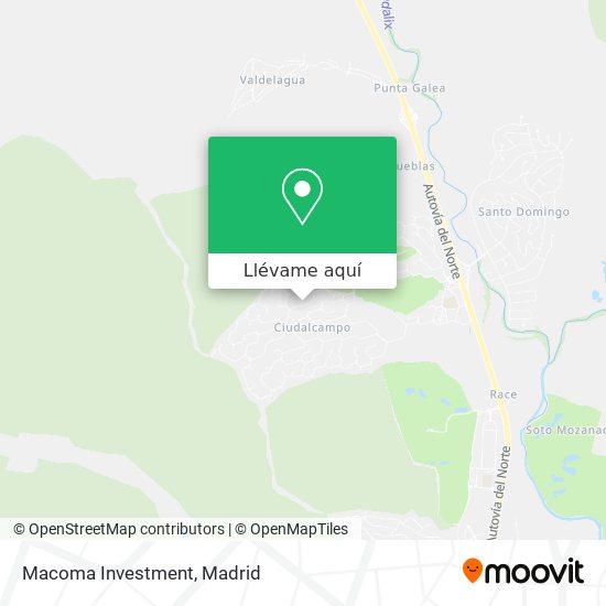 Mapa Macoma Investment