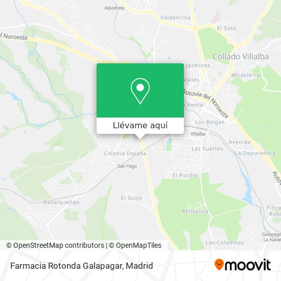 Mapa Farmacia Rotonda Galapagar