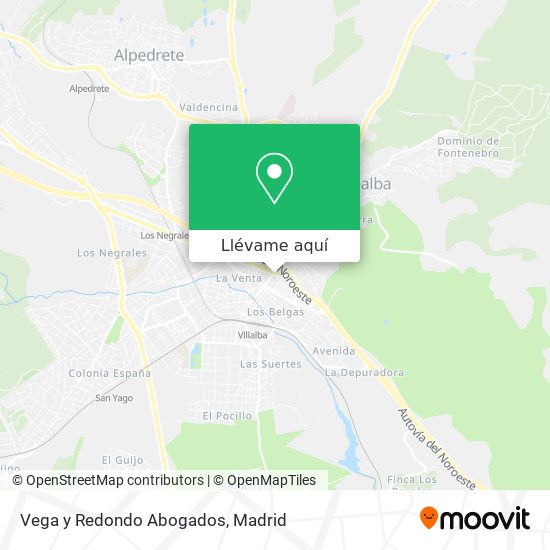 Mapa Vega y Redondo Abogados