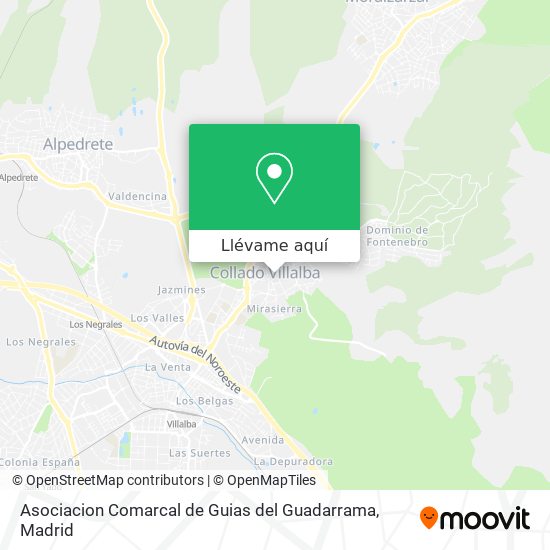 Mapa Asociacion Comarcal de Guias del Guadarrama