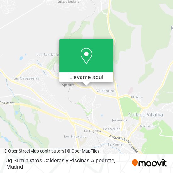 Mapa Jg Suministros Calderas y Piscinas Alpedrete