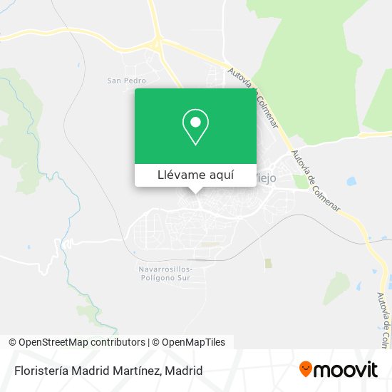 Mapa Floristería Madrid Martínez