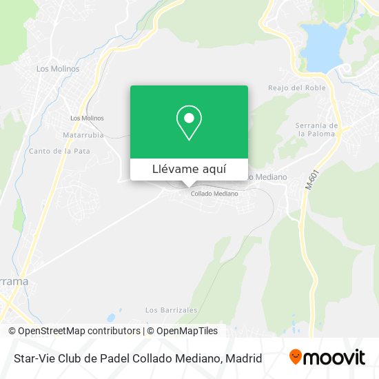 Mapa Star-Vie Club de Padel Collado Mediano