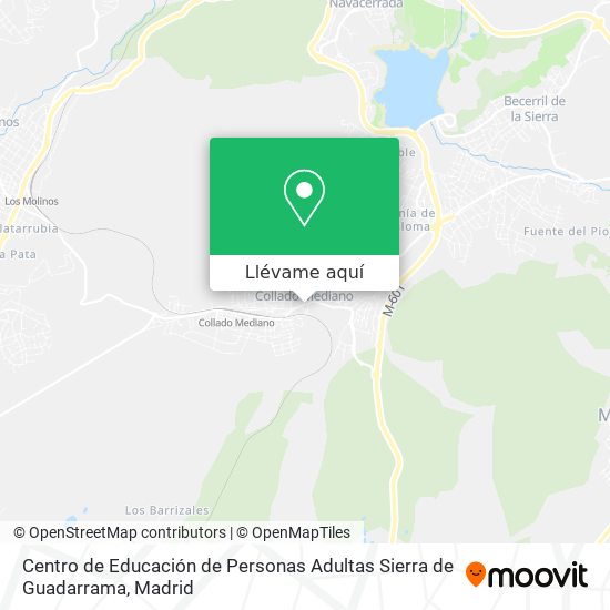 Mapa Centro de Educación de Personas Adultas Sierra de Guadarrama