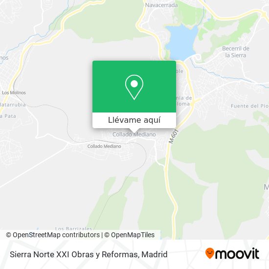 Mapa Sierra Norte XXI Obras y Reformas