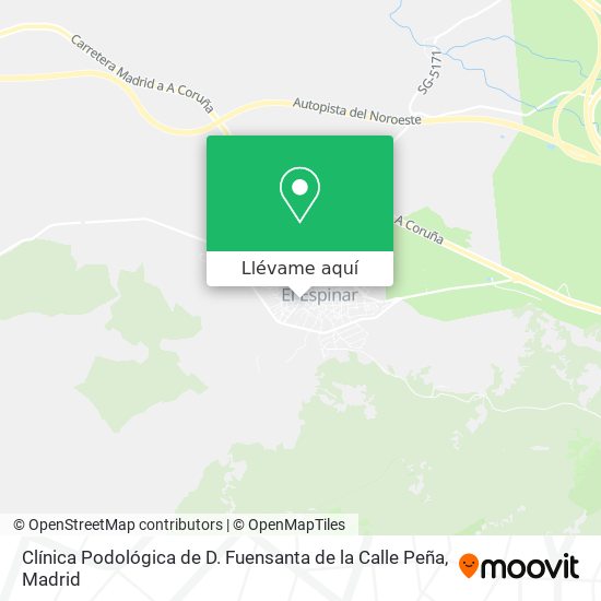 Mapa Clínica Podológica de D. Fuensanta de la Calle Peña