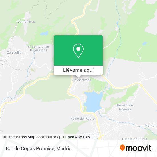 Mapa Bar de Copas Promise