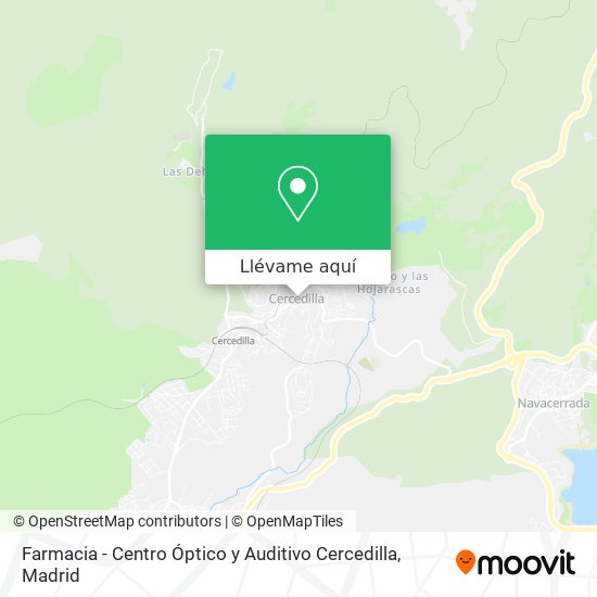 Mapa Farmacia - Centro Óptico y Auditivo Cercedilla