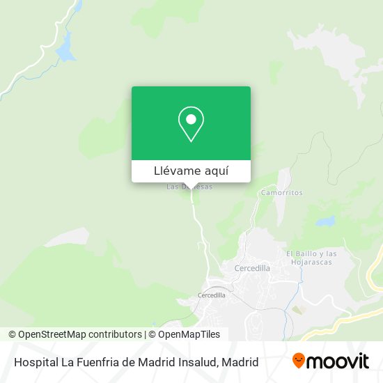 Mapa Hospital La Fuenfria de Madrid Insalud