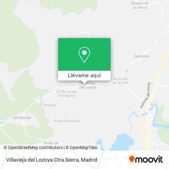 Mapa Villavieja del Lozoya-Ctra.Sierra