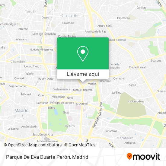 Mapa Parque De Eva Duarte Perón