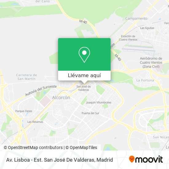 Mapa Av. Lisboa - Est. San José De Valderas