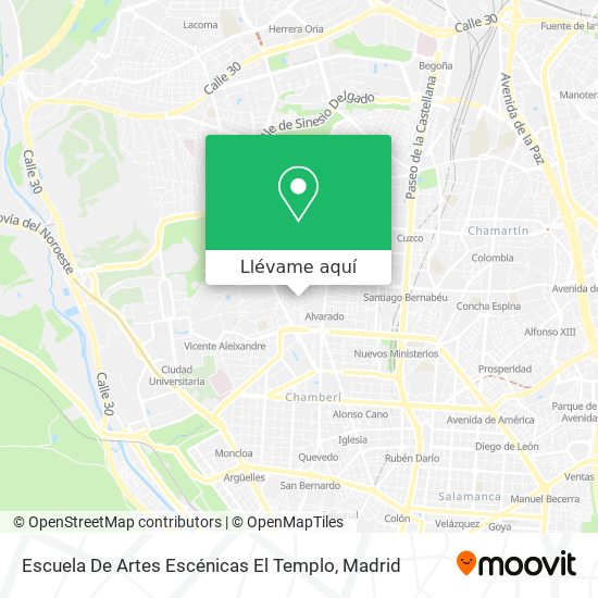 Mapa Escuela De Artes Escénicas El Templo