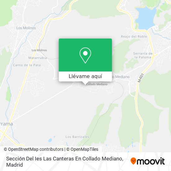 Mapa Sección Del Ies Las Canteras En Collado Mediano