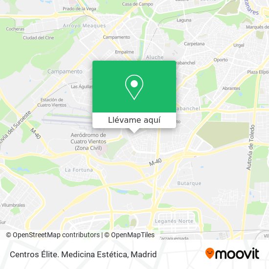 Mapa Centros Élite. Medicina Estética