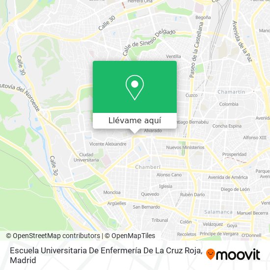 Mapa Escuela Universitaria De Enfermería De La Cruz Roja